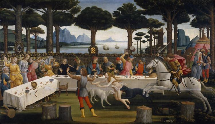 Sandro Botticelli Novella di Nastagio degli Onesti (mk36) France oil painting art
